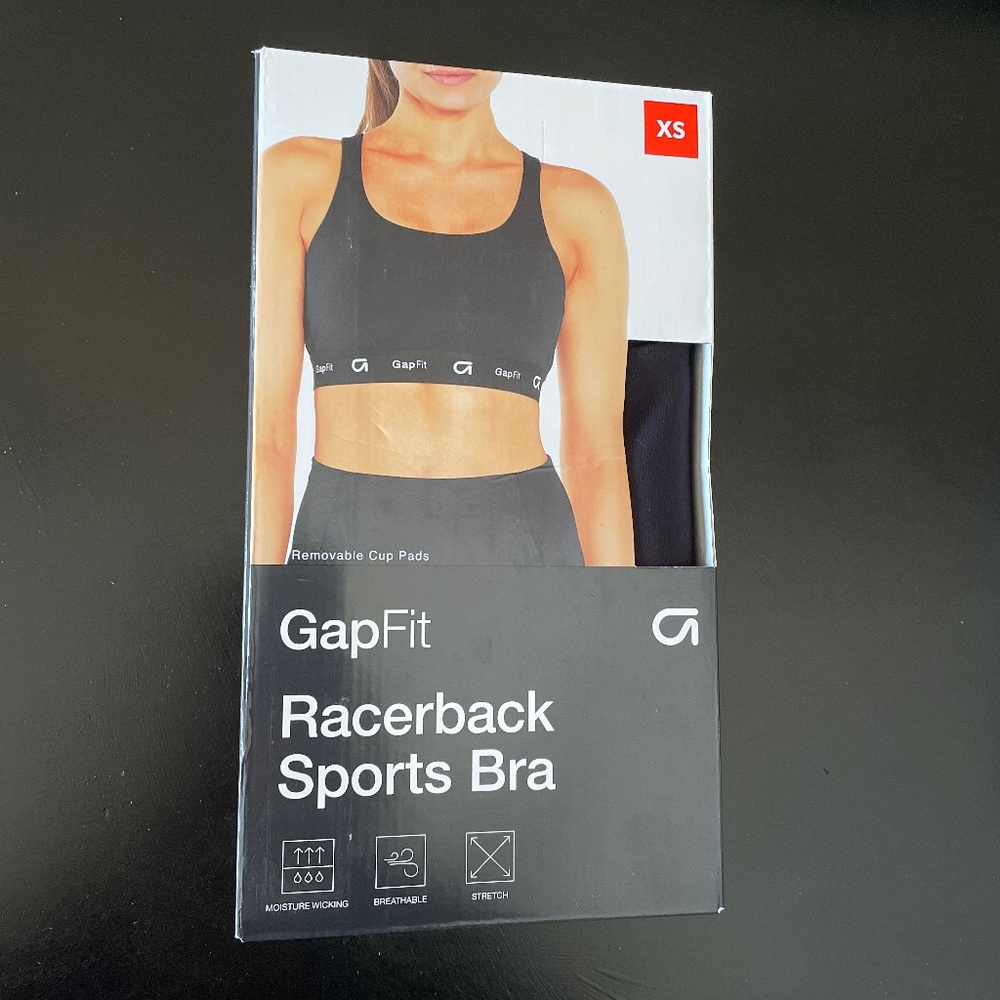 GapFit XS black sports bra